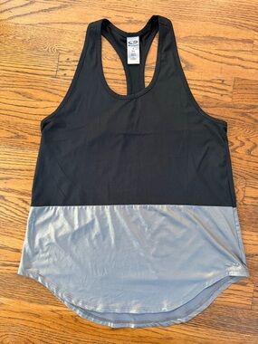Champion Black and Silver Colorblock Racerback Performance Tank
